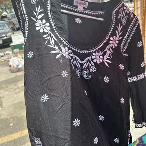 Gorgeous flower embroidered shirt